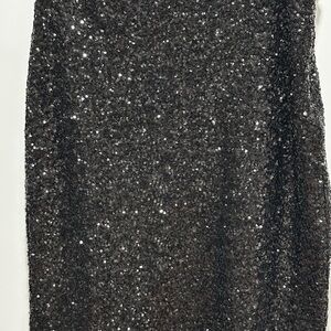 Open Edit NWOT Black Sequin Skirt Size M
